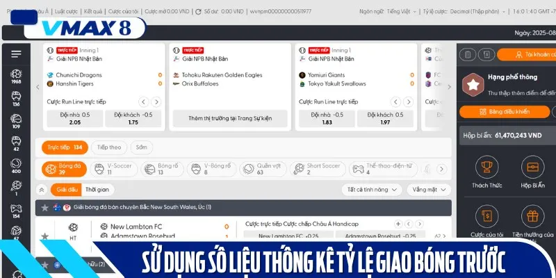 Hãy sử dụng số liệu thống kê tỷ lệ giao bóng gần đây để đưa ra quyết định