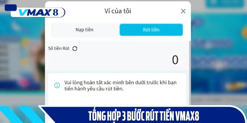 rút tiền vmax8 các bước